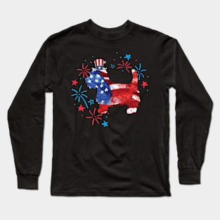 Westie  Uncle Sam Hat 4Th Of July Long Sleeve T-Shirt